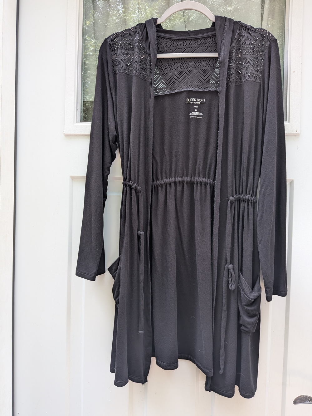 Torrid Black Sleep Robe Cozy and Lightweight